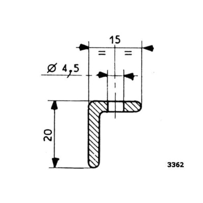 Kątownik mocujący uszczelkę 3350 (2100mm)
